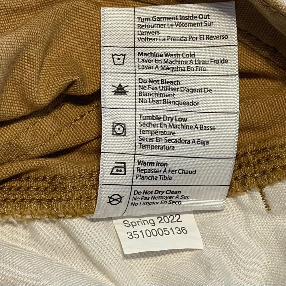 Carhartt Mens Rugged Flex Tan Canvas Work Cargo Shorts Size 40 NWOT